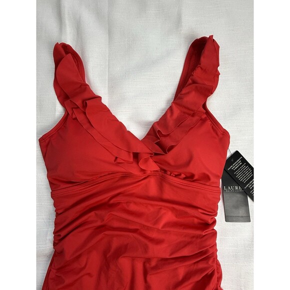 Lauren Ralph Lauren Beach Club Slimming Underwire One Piece Swimsuit Sz 6 New - Picture 4 of 10